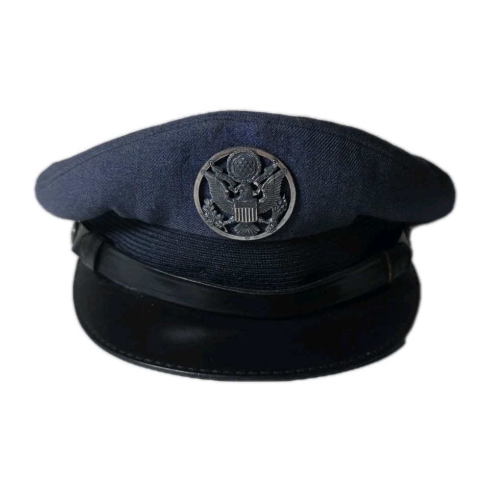 Vintage Bancroft United States Air Force Service Cap Wool Blend Blue Size 7 1/4